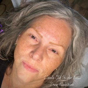 Client's old powder brow done elsewhere