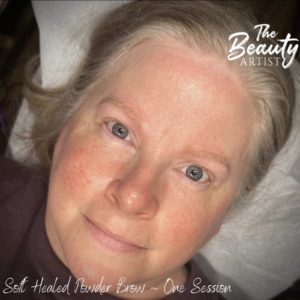 Example of soft healed powder brow (one session)