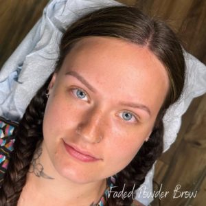 Faded powder brow
