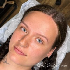 Faded powder brow