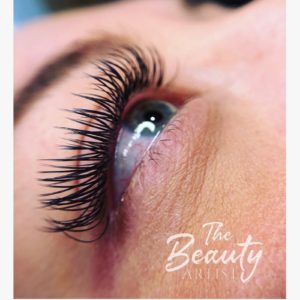 Example of classic eyelash extensions