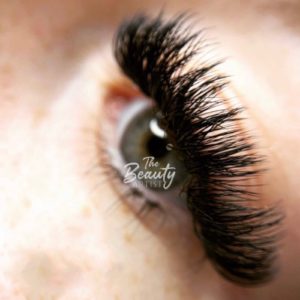 Example of mega volume eyelash extensions