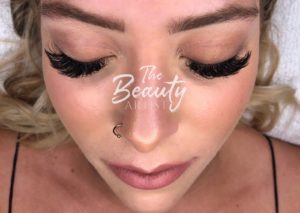 Example of mega volume eyelash extensions