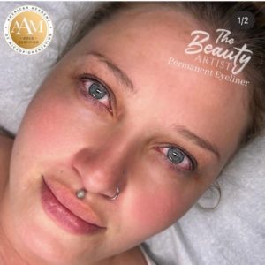 Example of permanent eyeliner