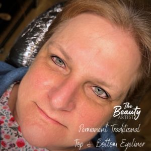Example of permanent traditional top and bottom eyeliner