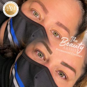 Example of permanent eyeliner